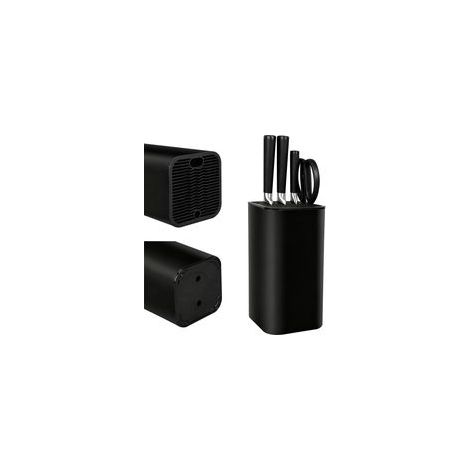 Range Couteaux de Cuisine, Noir, Range Couteaux de Cuisine Universel Vide Avec 21 Emplacements et Système de Drainage, Bloc Couteaux Cuisine Vide pour Affûteur de Couteaux, pour Cuisine (1/5)