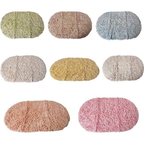 Tappeto bagno antiscivolo morbido assorbente in 100% cotone sciuga piedi vasca doccia 50x80cm - colorigenerali: BEIGE (1/5)