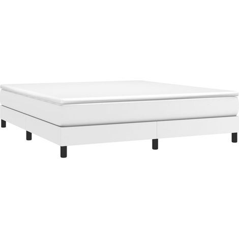 Boxspringbettgestell Weiß 160x200 cm Kunstleder vidaXL
