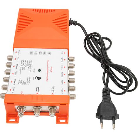 Amplificateur de distribution 12 canaux cascadable A112C avec filtre LTE, répartiteur de distribution 12 voies, prise UE 230 V (1/5)