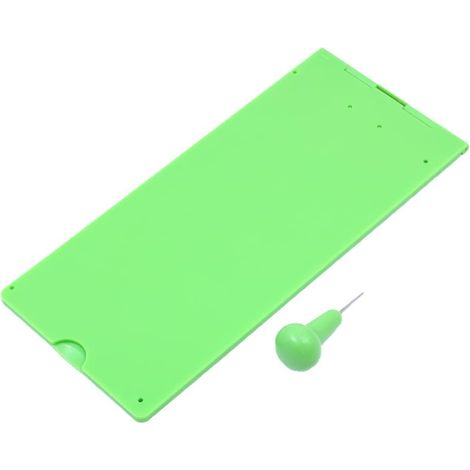 9 lignes 30 cellules Braille Ardoise et stylet en plastique pour store Vert (1/5)