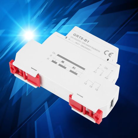 Relais temporisé de mise hors tension miniature GRT8-B1, type rail DIN, AC/DC 12 V240 V (1/5)