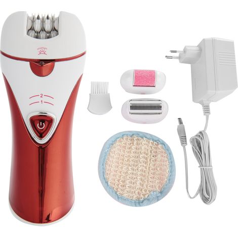 Epilateur - Épilation Visage Jambes Aisselles Bikini Corps - Étanche Rechargeable 45 Min Autonomie - 3 Têtes Interchangeables (1/5)