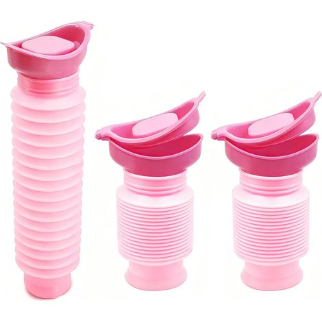 Lot de 2 urinoirs portables rétractables de 750 ml, bouteille d'urine réutilisable, urinoir d'urgence compact pour les voyages et la voiture (1/5)
