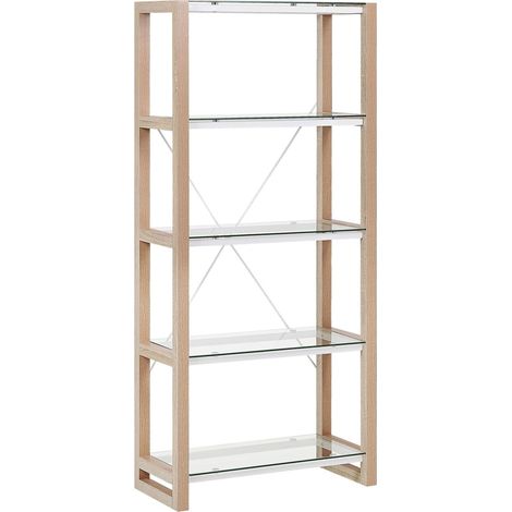 Libreria Scandinava 4 Scaffalature Freestanding Legno Bianco Jenks
