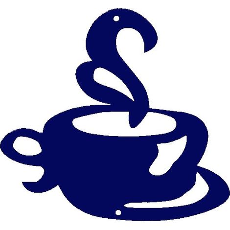 Anhänger, durchbrochenes Design, Kaffeetasse, groß