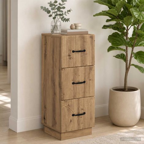 vidaXL Armoire à tiroirs 33 x 34,5 x 87 cm Bois d'ingénierie (1/5)