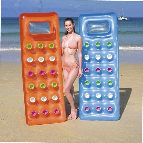 Aufblasbare Poolmatratze mit modischer Schwimmbrille und Visier, 188 x 71 cm (1/5)