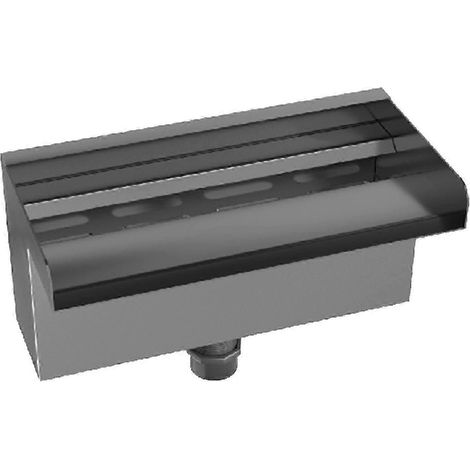 Déversoir en acier inoxydable 304 avec connecteur, jet d'eau en cascade pour fontaine extérieure, aménagement paysager et piscine, 300 mm / 11,8 pouces (1/5)