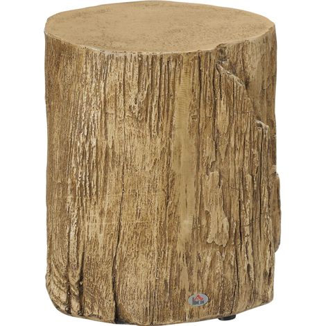 Beistelltisch in Baumstamm-Optik aus Beton 37x43 cm, naturfarben (1/5)