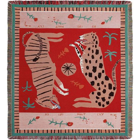 pieza 160 x 130 cm, manta de punto con motivo animal, cuadros, decorada con flecos, estilo bohemio, sencilla, suave y cómoda, protege del frío, para sofá, sillón, silla, descanso y siesta (1/4)