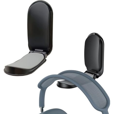 1 Pcs support casque, Support de Casque avec Crochet Adhésif Pliable, [500G Capacité de Charge] Crochet pour Casque Gamer sous Bureau pour Airpods Max, HyperX, Sennheiser (1/5)