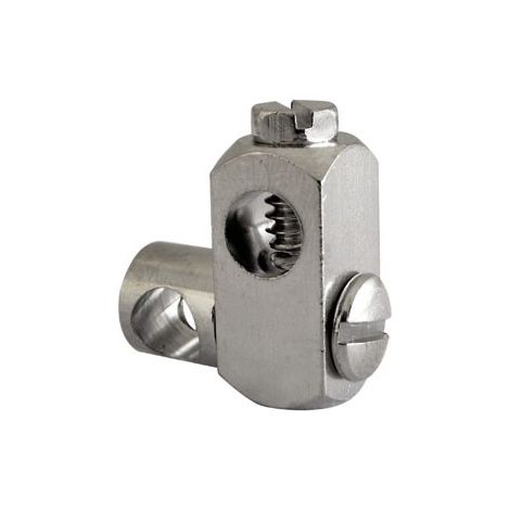Morsetto snodino doppio in ottone nichelato - Misura ø6,2 x 6,2 00800660NI (1/2)