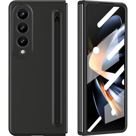 Custodia per Samsung Galaxy Z Fold 4 5G, con vetro e stilo, nera (1/5)