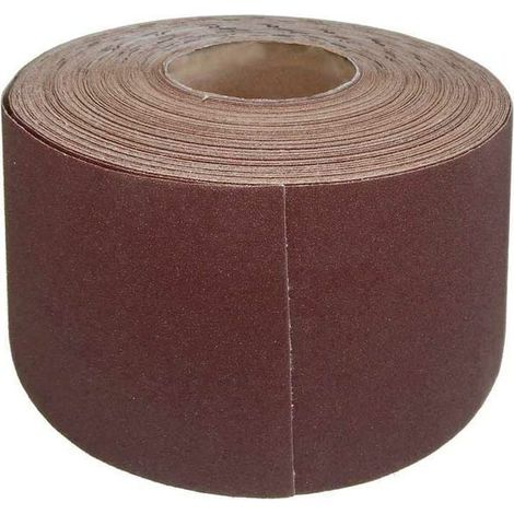 Rouleau abrasif ponçage, 115 mm x 50 m, pour cales à poncer, corindon standard, grain G80, lot de 1 (1/4)