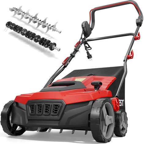 Scarificateur de pelouse électrique 2 en 1 1800 watts Largeur travail 38cm