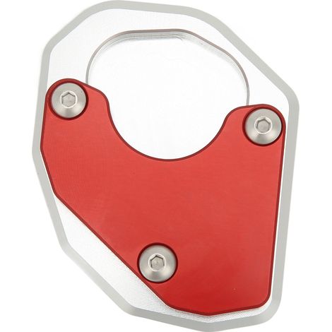 Plaque Élargie de Béquille Latérale Moto en Alliage Aluminium Rouge, Remplacement Compatible Trident 660 2021+, Kit Support Stable (1/5)