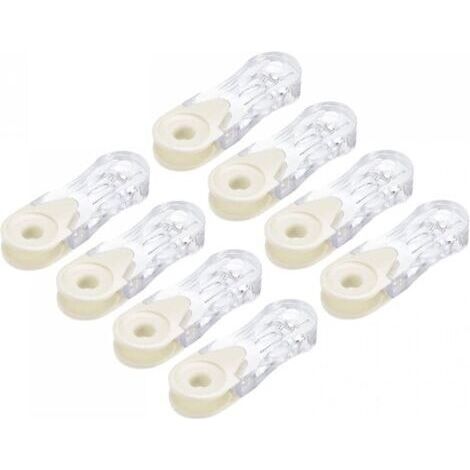 Lot de 8 Poignées de Stores Poids de Cordon de Rideau Pendentifs de Ficelle pour Store Vertical Enrouleurs Rideaux Volet de Fenêtre Poignée de Sécurité en Plastique Transparent (1/5)