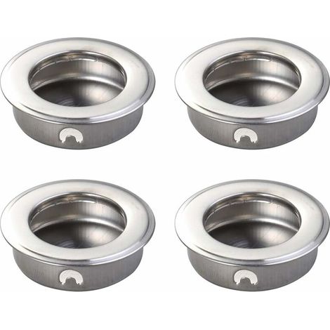 4 STÜCKE 35mm Flach Edelstahl Einbau Flush Pull Finger Einsatz Schiebetür Griff Schrank Pull Schublade Hardware