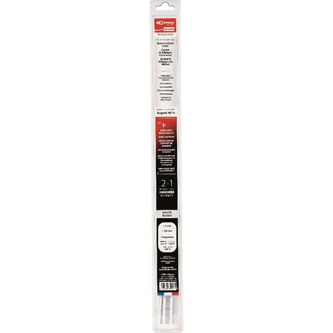 Umhüllte Baguettes EXPRESS Silber 40% - Ø 2 mm x L 500 mm - Blisterpackung mit 3 Baguettes - GE340EE