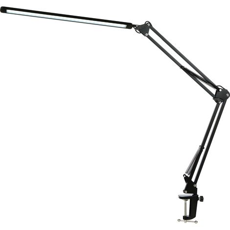 Lampe de bureau LED Tomshine avec pince, lumière de lecture à intensité variable et respectueuse des yeux, 3 modes de couleur et 10 niveaux de luminosité, bras articulé, idéale pour le bureau ou la sa (1/2)