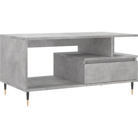 Maison Exclusive - Tavolino Salotto Grigio Cemento 90x49x45 cm Legno Multistrato