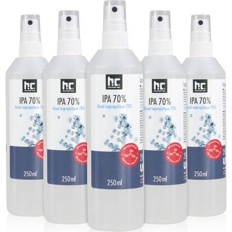 6x 250 ml Isopropanol 70% in Sprühflaschen