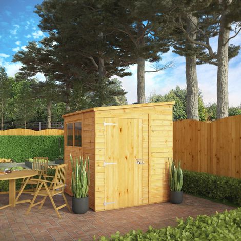 Waltons 6 x 6 Premium Wooden Shed Shiplap Pent Tongue and Groove with Windows 6ft x 6ft (1/5)