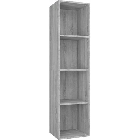 Maison Exclusive - Bücherschrank/TV-Schrank Grau Sonoma 36x30x143