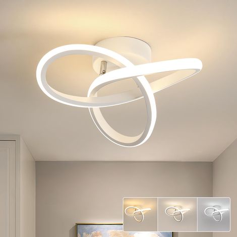 Plafonnier LED, Lustre LED basse consommation, Plafonnier moderne 20 W, Luminaire d'allée LED design, 3 températures de couleur (3000 K-6000 K) (1/5)