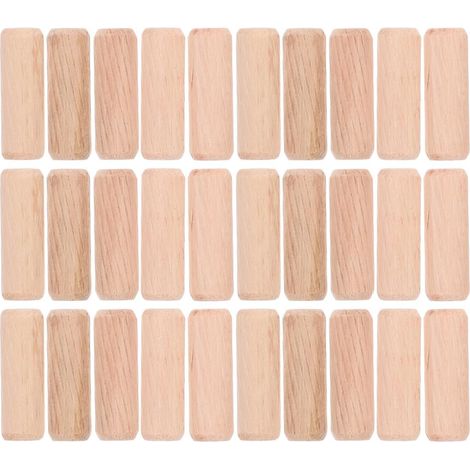 Chevilles en Bois 100 Pièces Rainure pour Bricolage Bois , Texture Soignée, Tiges de Centrage pour Assemblage Manuel et Petits Projets Créatifs (1/5)