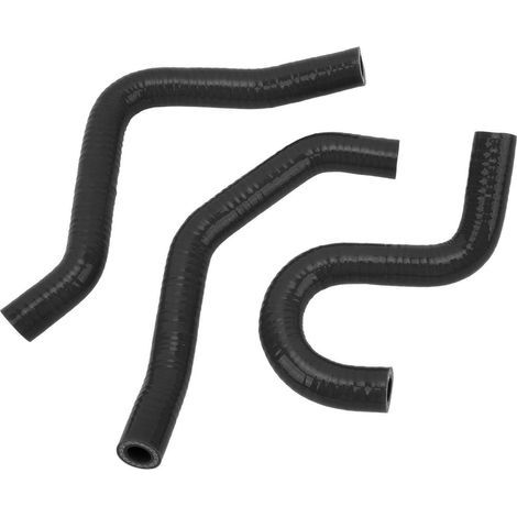 3 pièces Tuyau radiateur moto renforcé haute température silicone noir pour CR80R CR85R (1/5)