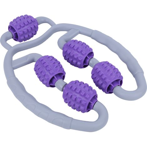 Anneau de massage pour les jambes, rouleau de fitness, équipement de massage, rouleau de yoga en mousse, tige violet foncé (1/5)