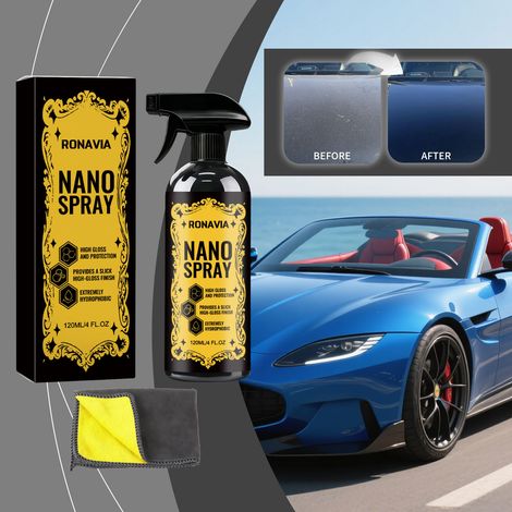 Nano automotive coating spray for protecting and restoring the gloss of car paint – 120ml + 1 towel (1/5)