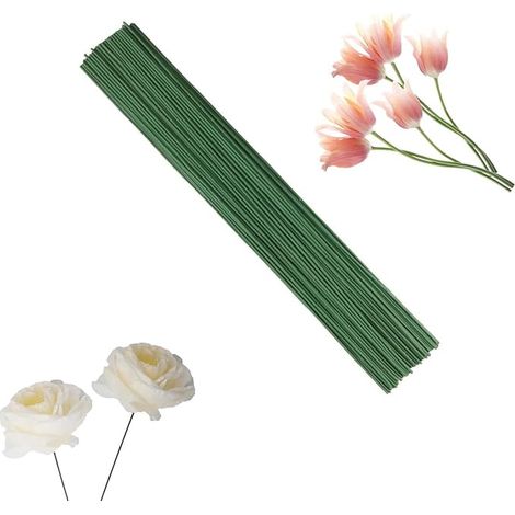 Tiges Florales Artificielles - Tiges Plastique Souple pour Bouquets Supports de Fleurs (1/5)