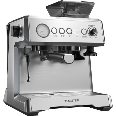 Klarstein Máquina de espresso GrandPresso molinillo de precisión boquilla de vapor portafiltro indicador de presión 20 bar (1/5)