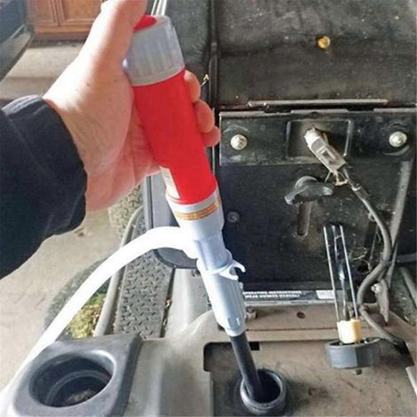 Pompe à eau, huile, gaz et essence portable d'extérieur, rouge (1/5)