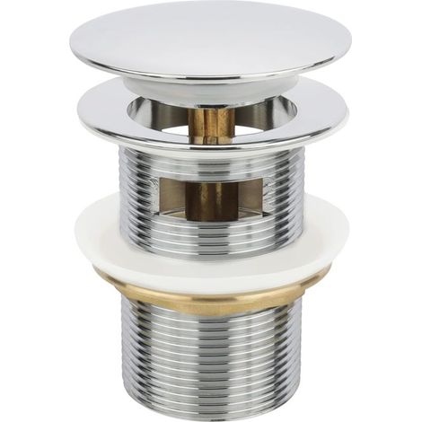Bouchon de vidange de baignoire autoportante chromé , compatible avec le kit de vidange (1/5)