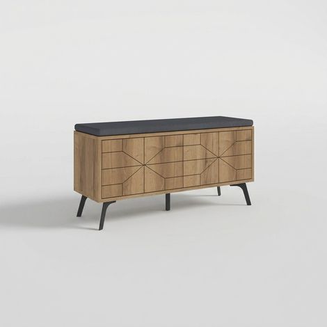 Dune Bench Sitzbank mit gepolstertem Aufbewahrungsbehälter für Schuhe (1/5)