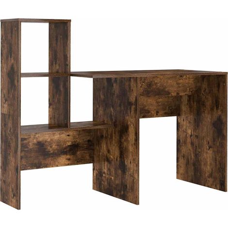 Maison Exclusive - Schreibtisch mit Regal Geräucherte Eiche 131,5