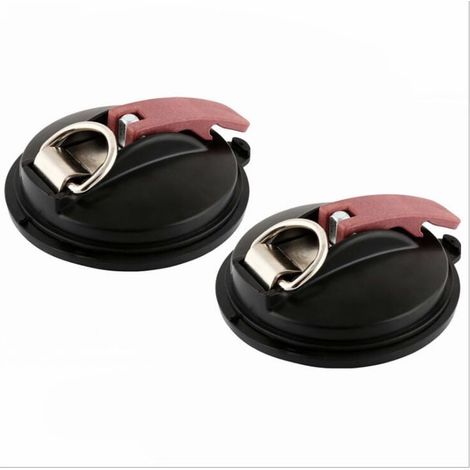 Lot de 2 Ventouses pour voiture  - Multifonction - Max. 22KG - Pour auvent, pare-bâche et couverture de véhicule - Rouge (1/5)