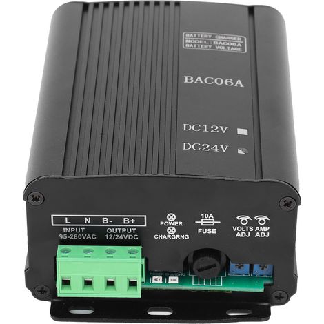 Chargeur automatique de batterie, interrupteur, groupe électrogène diesel, alimentation BAC06A AC100-240VDC24V 3A (1/5)