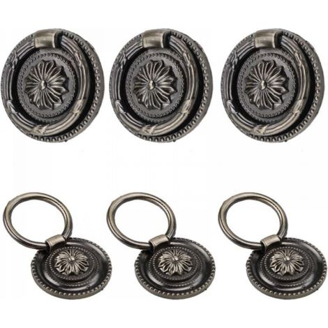 Poignées de meubles vintage, boutons de meubles vintage en laiton, poignées de tiroir vintage, poignées de meubles vintage avec vis (1/4)