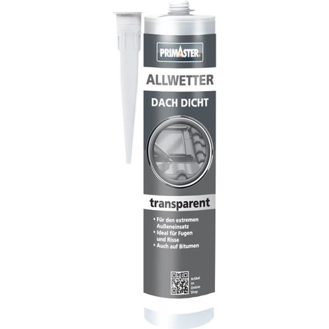 Primaster Allwetter Dach Dicht Transparent 310ml Spezialdichtstoff Dachdichtung