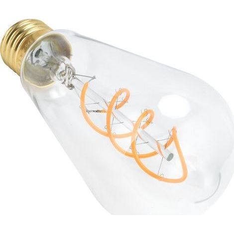 ST64 Glühbirne E27 4W Vintage Doppelspiral-Glühbirne, dimmbar, 220V warmweiß (transparent) (1/5)