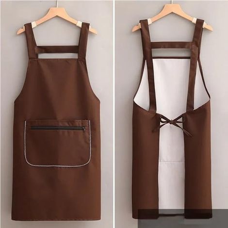 (4 piezas de café) Delantal de cocina práctico para hombres y mujeres, Delantal de cocina cómodo, Delantal para preparar comidas (1/3)