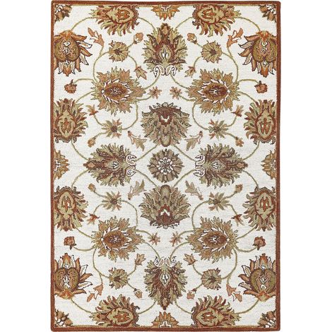 Tappeto lana beige e marrone 140 x 200 cm Ezine (1/4)