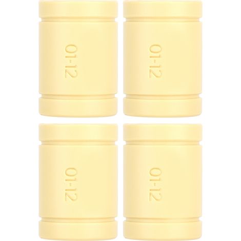 4-teilige LM12UU Linearführungen aus gelbem Vollpolymer für 3D-Drucker, Führungsachsen für RepRap Mendel RJMP-01-12 (1/5)