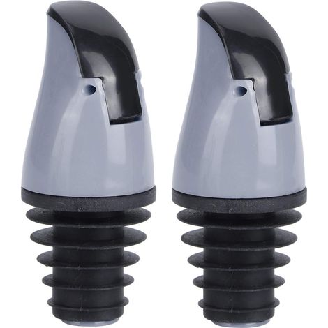 5Pcs Bec Verseur Bouchon Alcool, Bec Verseur Huile, Bouteille Becs Verseur Huile d'olive avec Bouchon en Caoutchouc Distributeur De Vin Bouchon Doseur bouchon de bec verseur (gris)