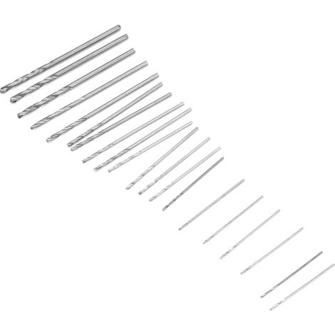 Coffret de 20 mini forets hélicoïdaux HSS (0,3 mm à 1,6 mm) avec étui pour bois et plastique (1/5)